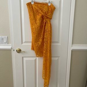 Off the shoulder floral ASOS summer yellow dress